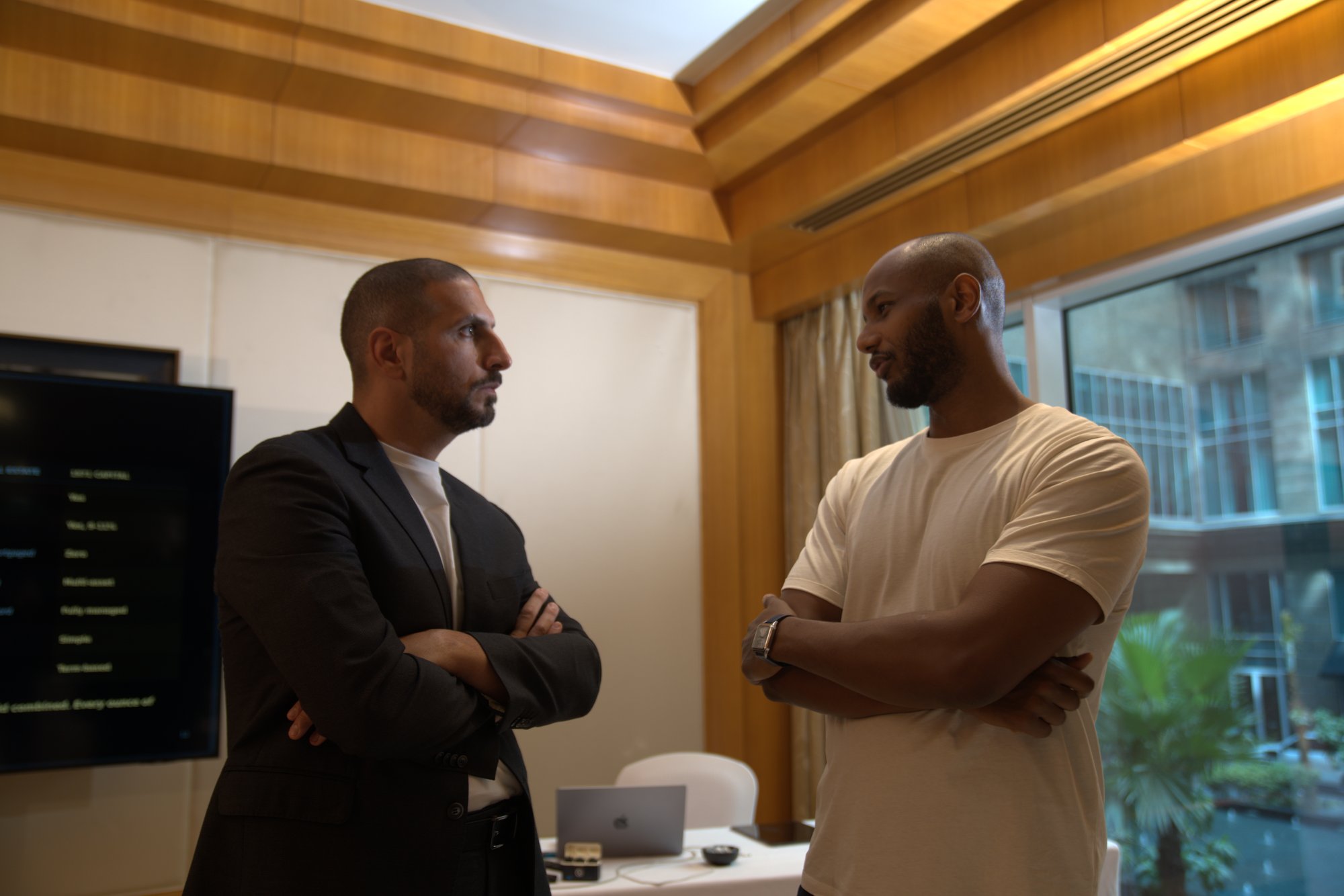 Mohamed Sheikh Alsouk and Sam Amin in conversation at the 1971 Capital launch